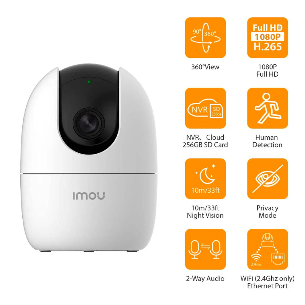 IMOU Ranger 2 / Ranger 2 Pro Smart WiFi PTZ Security Camera (2MP / 3MP / 5MP) | 360° Pan, AI Human Detection, Auto Tracking, Night Vision & WiFi - Image 5